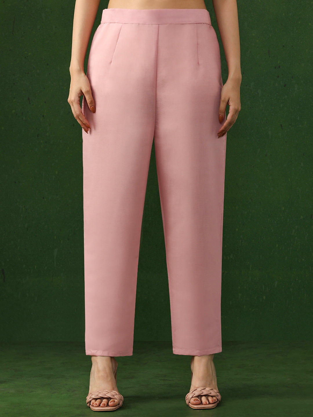 Floral Embroidered A-Line Chanderi Silk Kurta & Trousers Sets