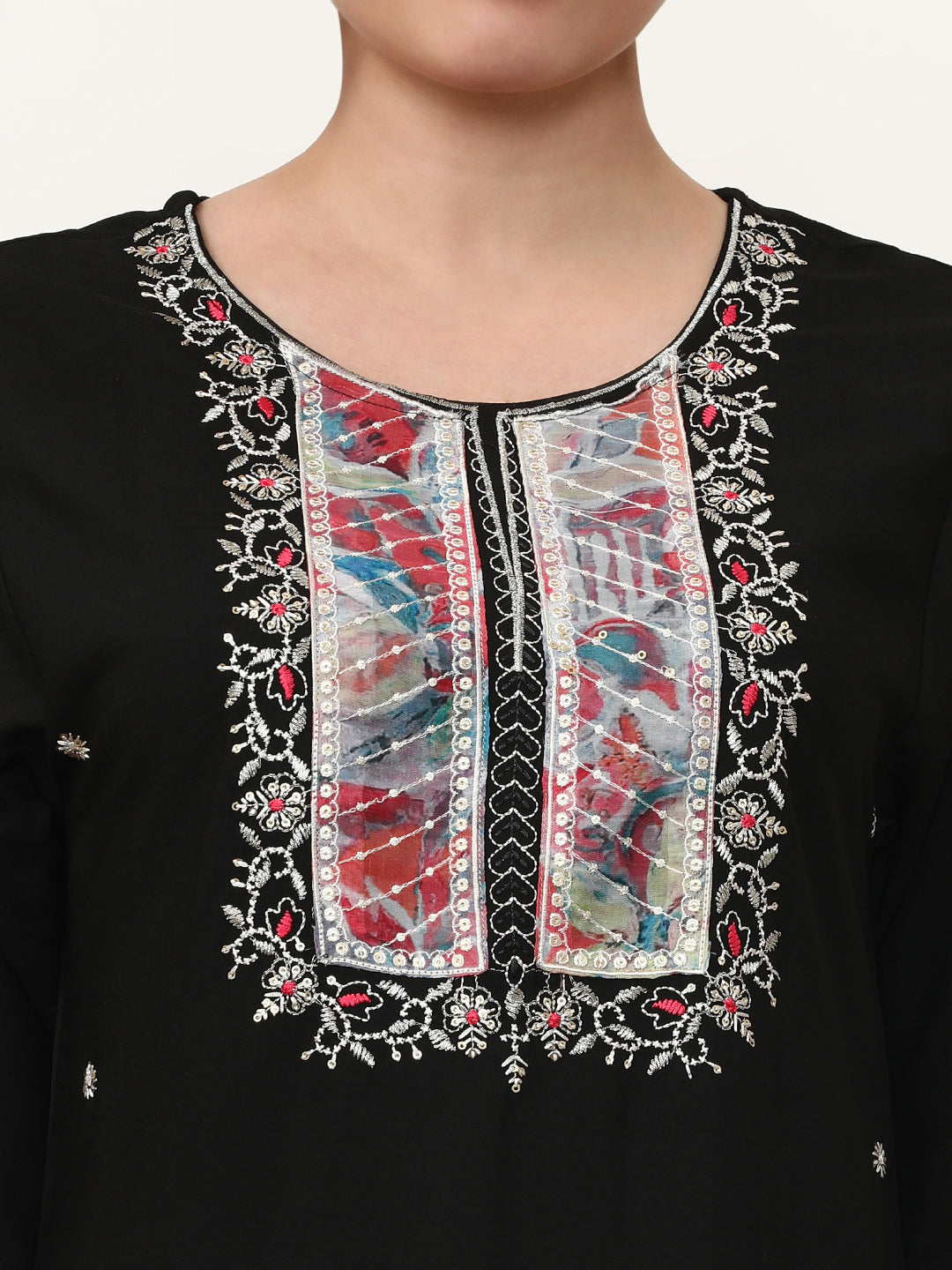 Embroidered Floral Kurta Sets With Dupatta