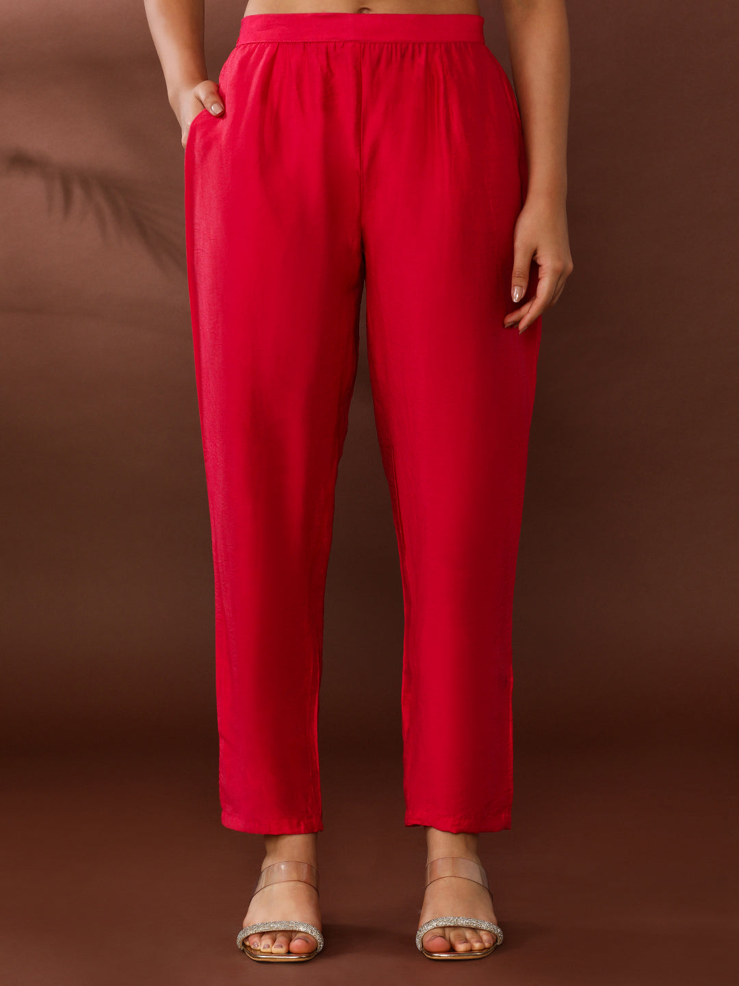 Bandhani Embroidered Silk Blend Kurta & Trousers Sets