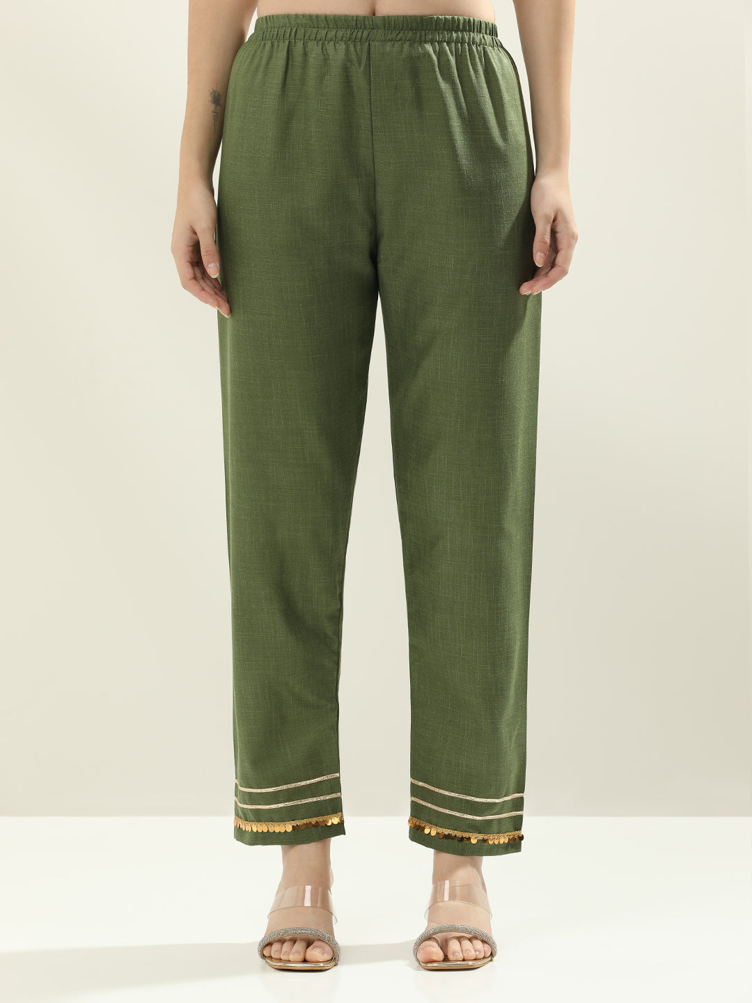 Floral Embroidered Anarkali Georgette Flared Kurta & Trousers Sets