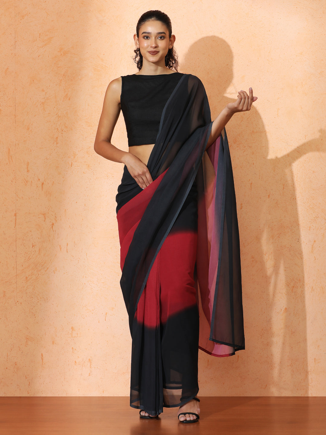 Ready to Wear Ombre Georgette Saree with Unstiched Blouse