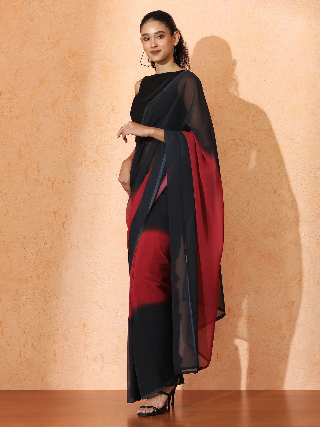 Ready to Wear Ombre Georgette Saree with Unstiched Blouse