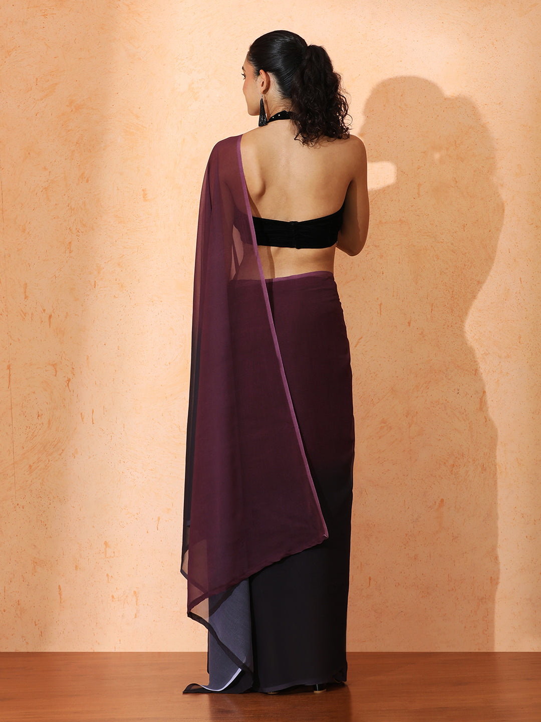 Ready to Wear Ombre Georgette Saree with Unstiched Blouse