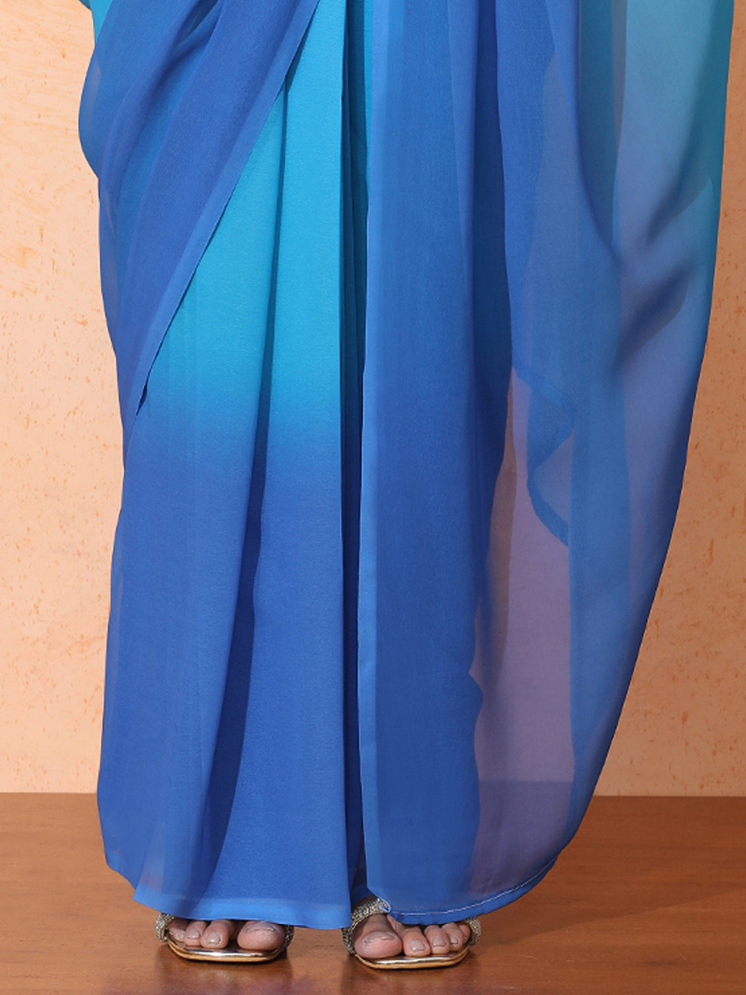 Ready to Wear Ombre Georgette Saree with Unstiched Blouse