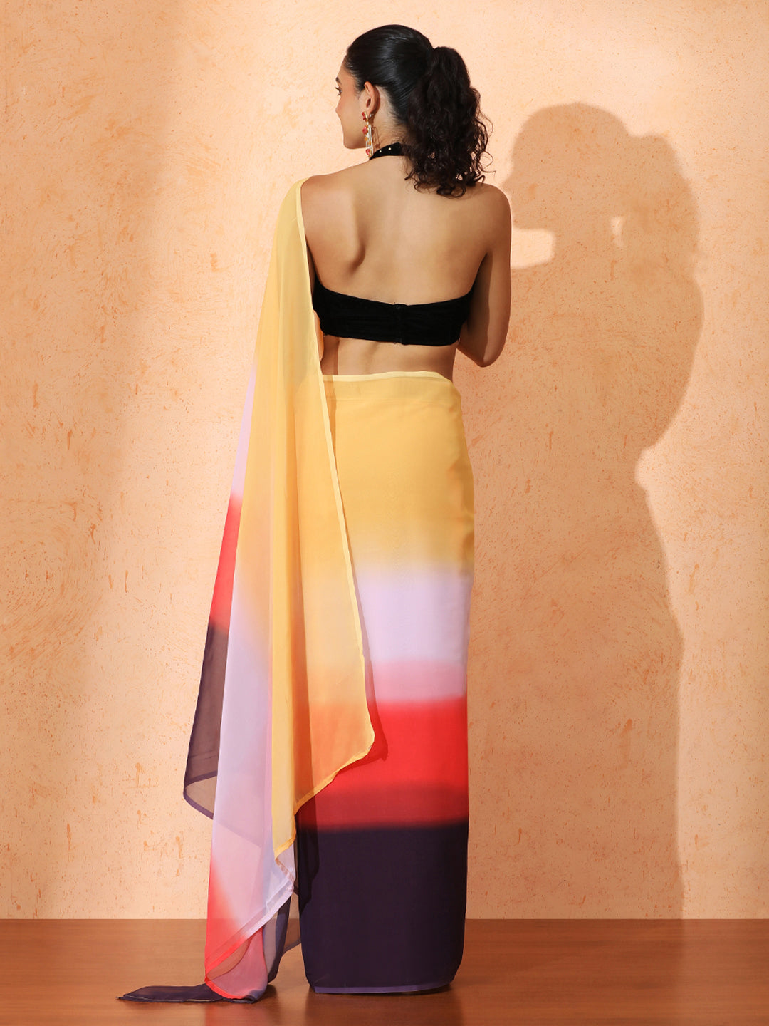 Ready to Wear Ombre Georgette Saree with Unstiched Blouse