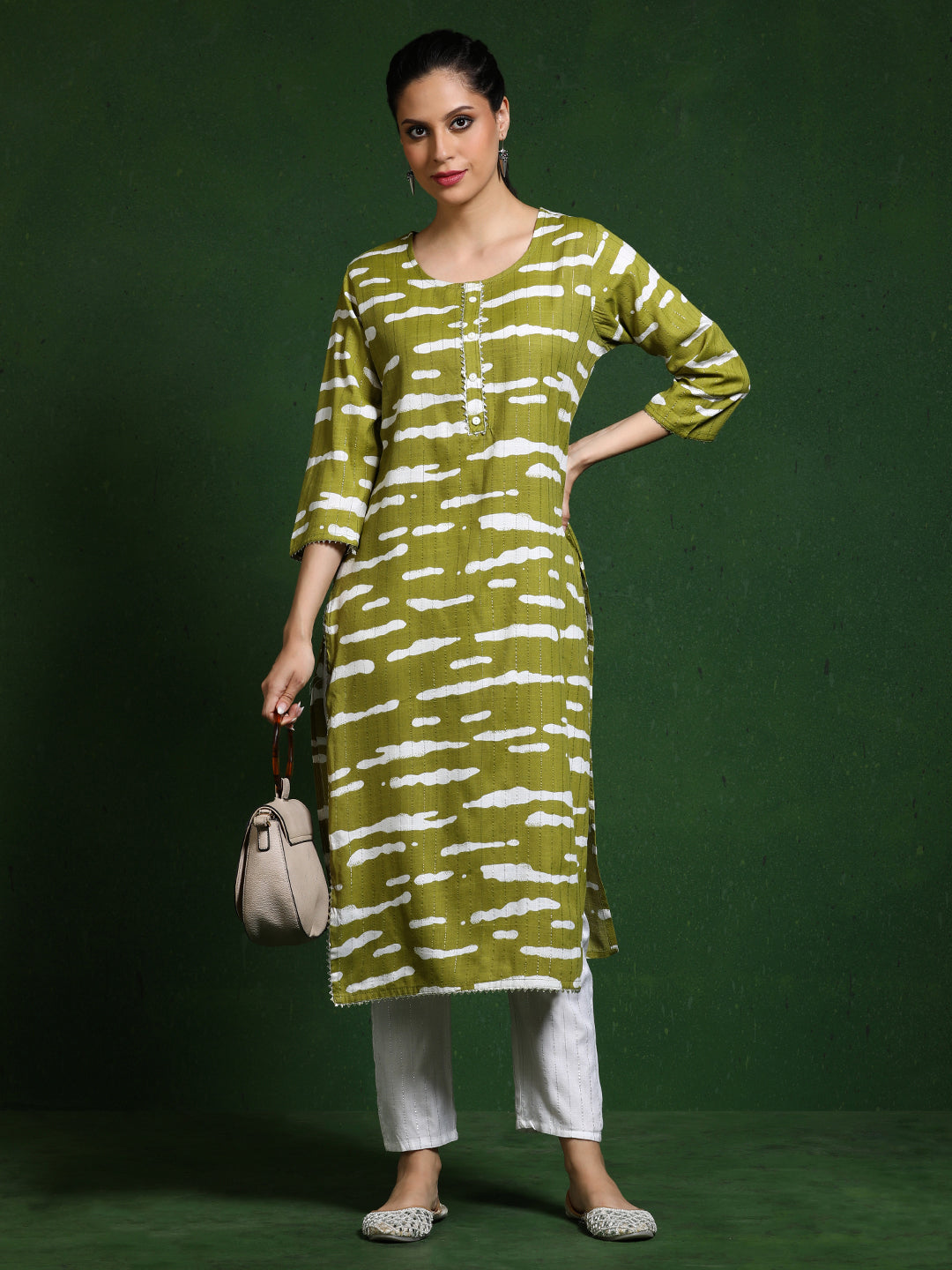 Floral Printed Straight Kurta