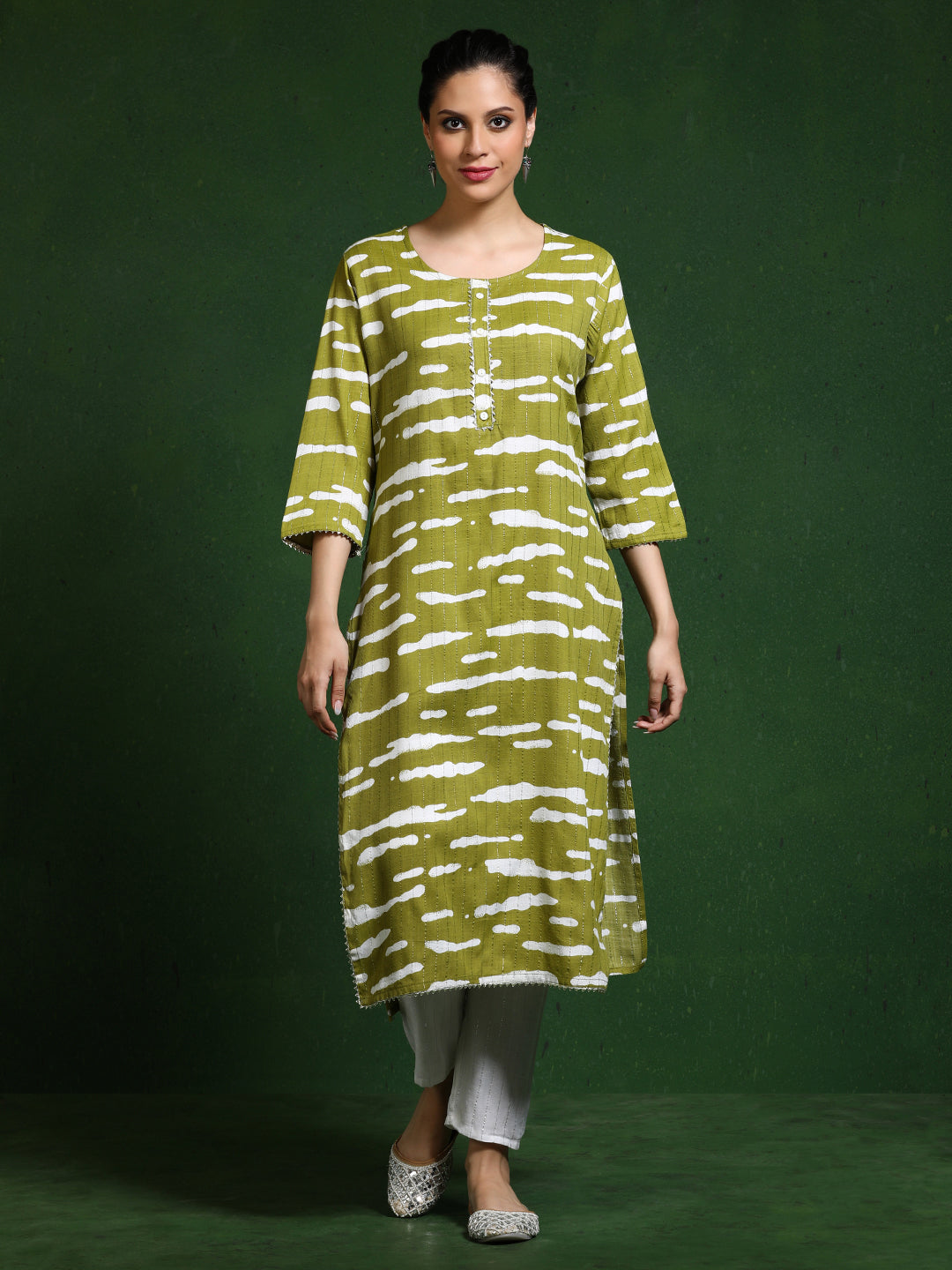 Floral Printed Straight Kurta