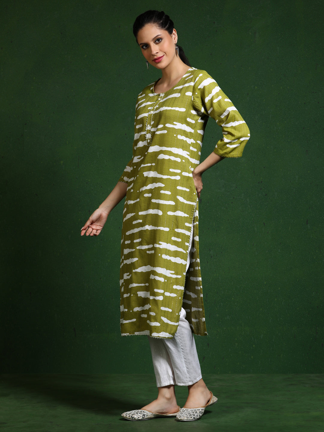 Floral Printed Straight Kurta