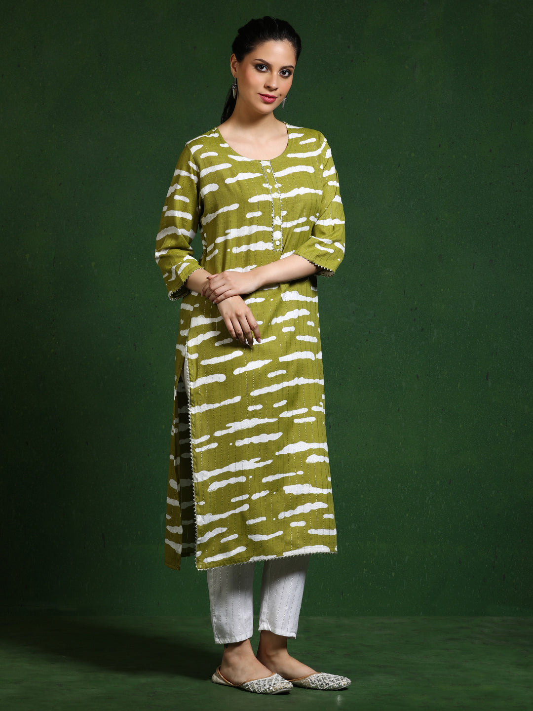 Floral Printed Straight Kurta