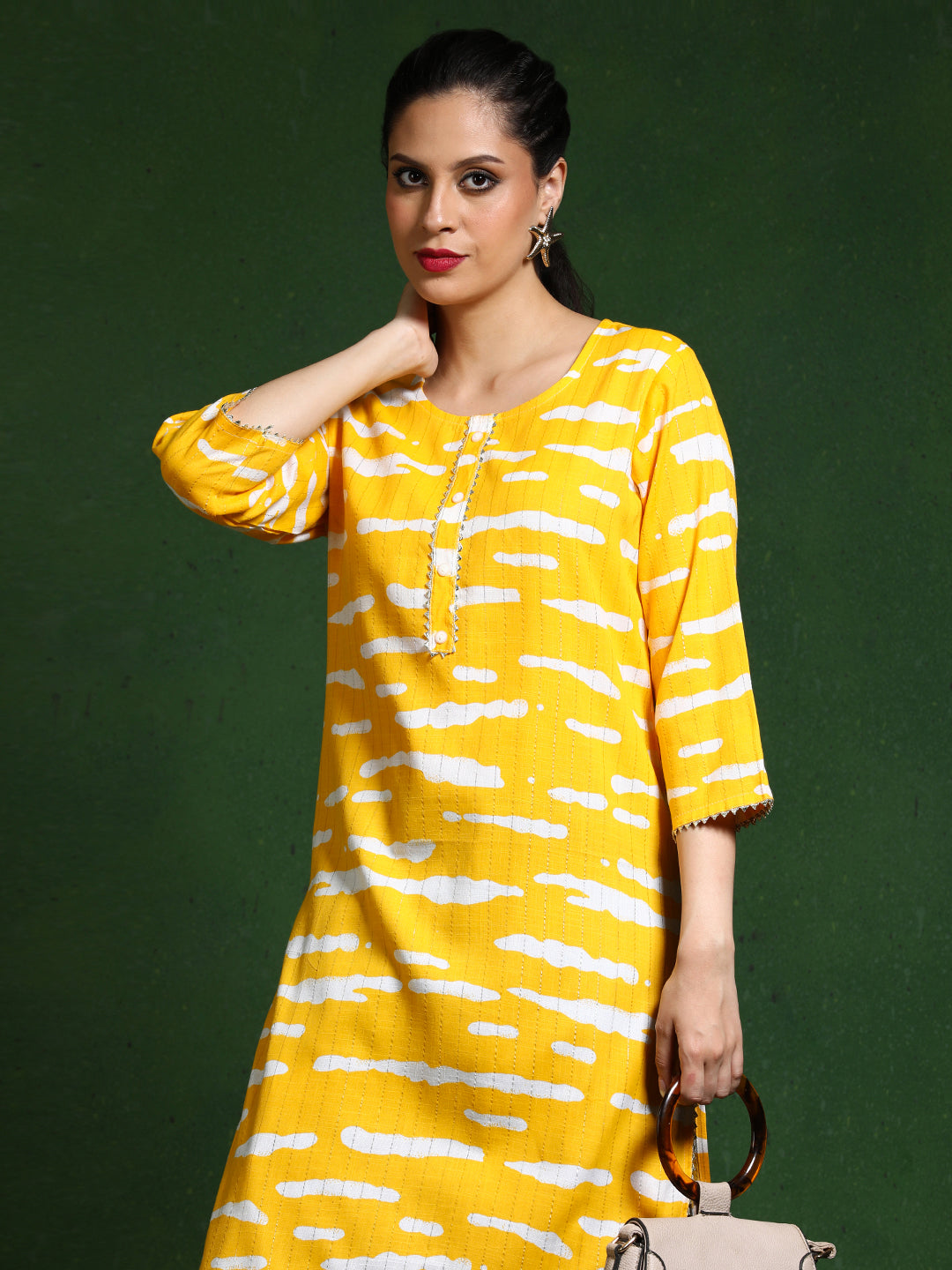 Floral Printed Straight Kurta