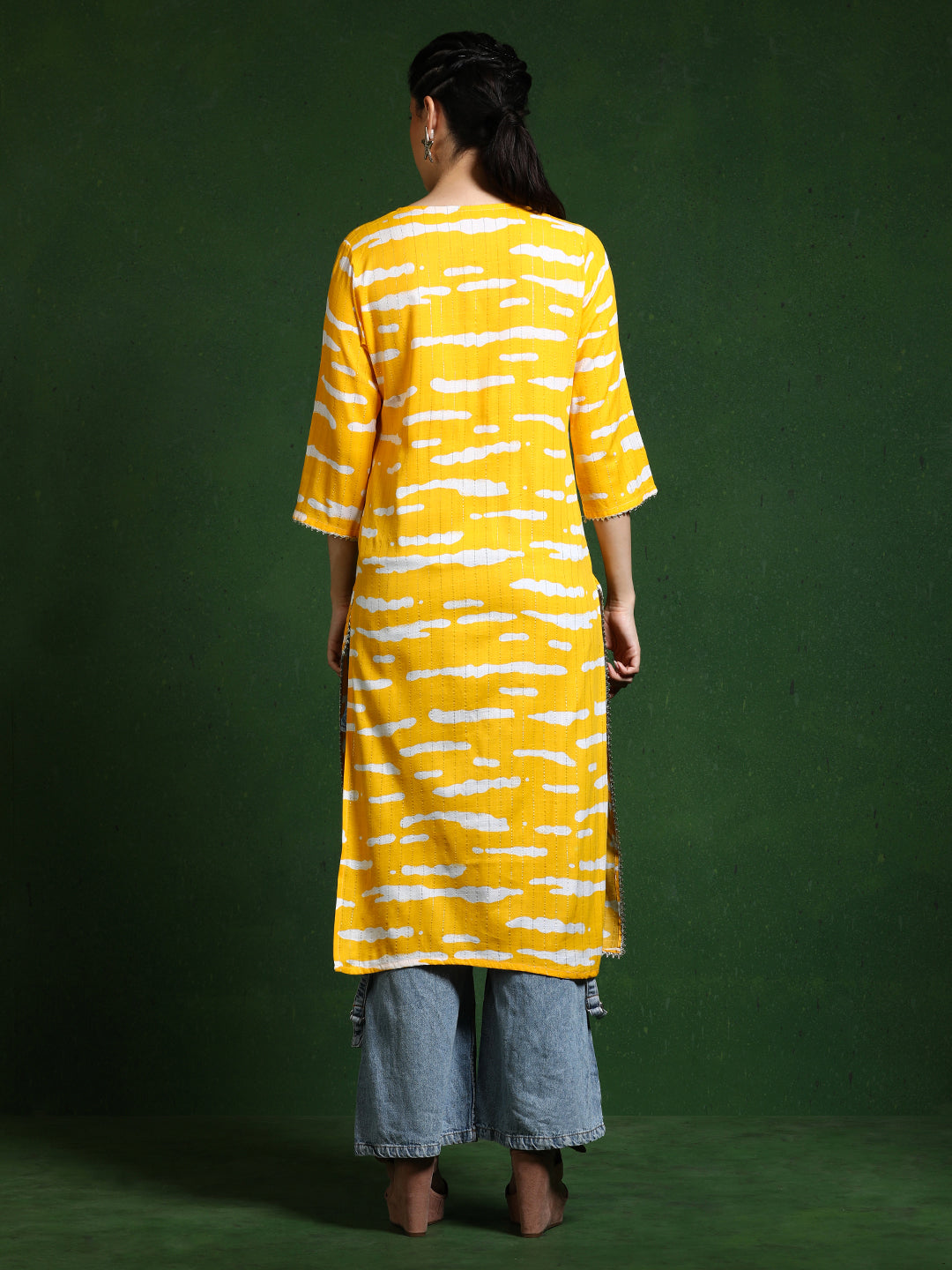 Floral Printed Straight Kurta