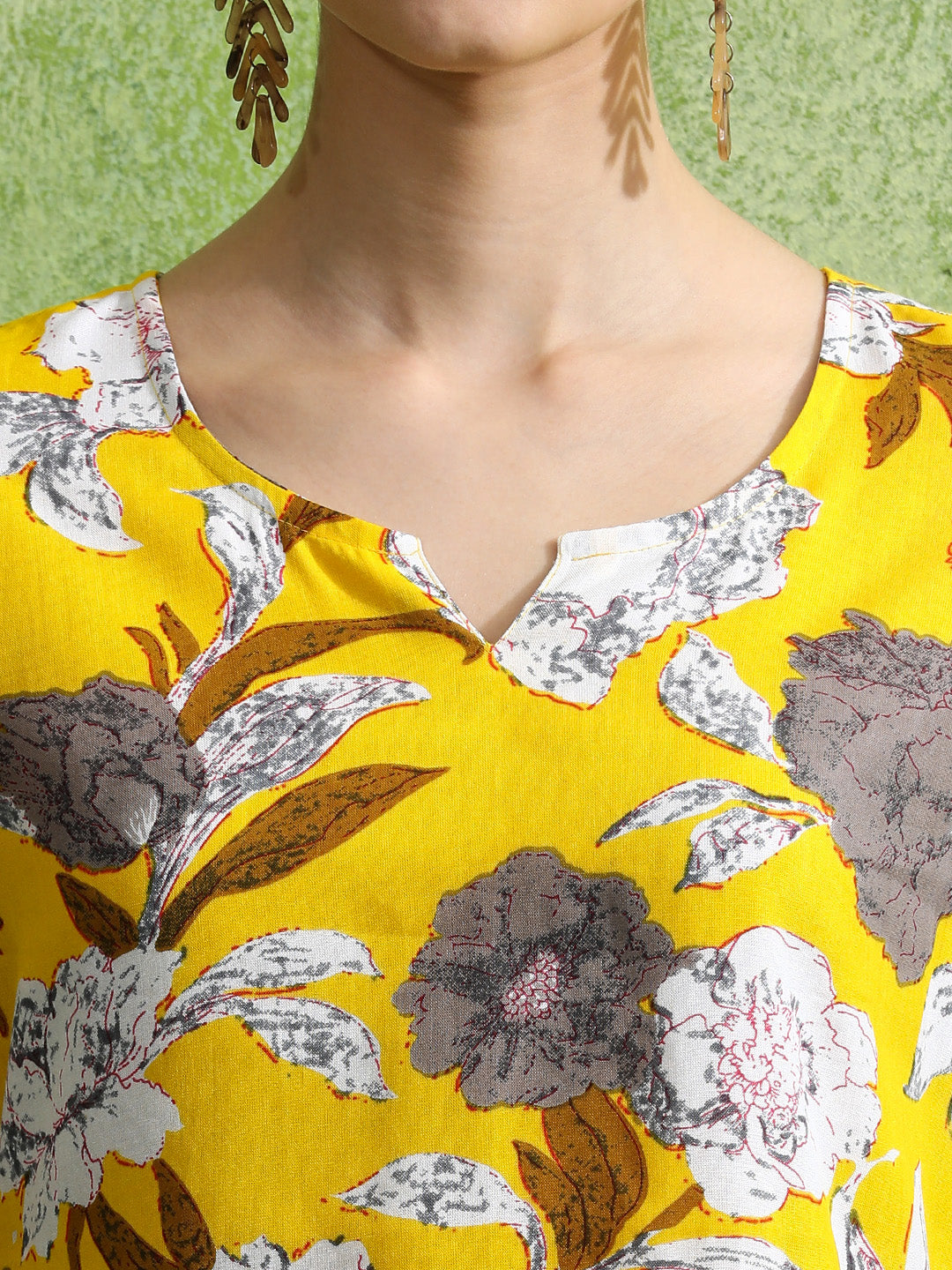 Floral Printed Straight Kurta