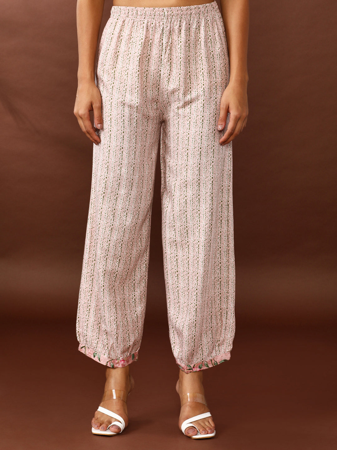 Floral Embroidered Straight Kurta & Palazzos Sets