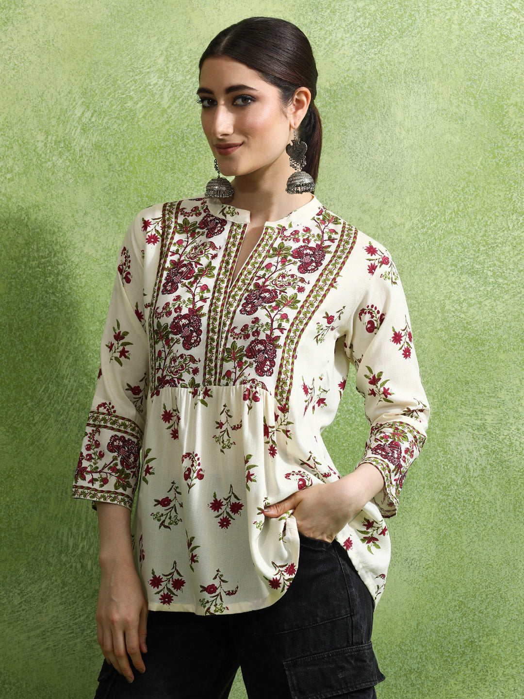 Floral Printed A-Line Top