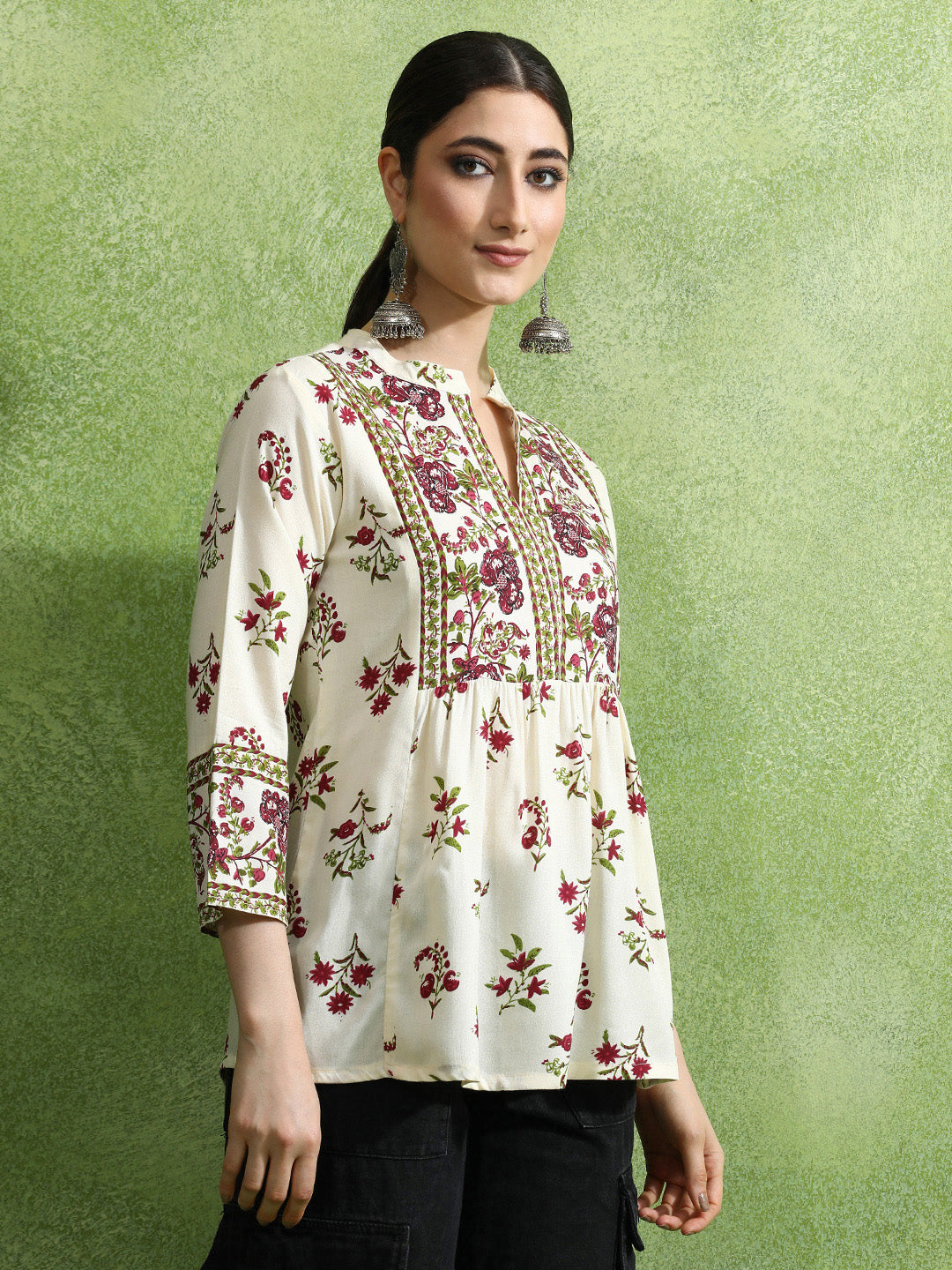 Floral Printed A-Line Top