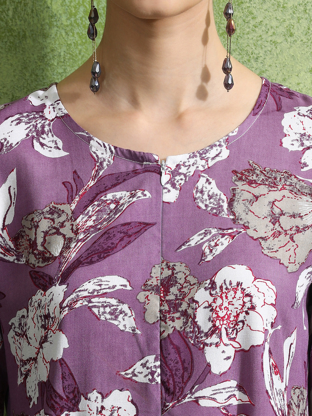 Floral Printed Tiered Ethnic Dress