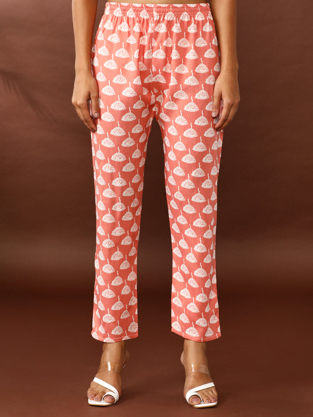 Floral Embroidered Straight Kurta & Trousers Sets