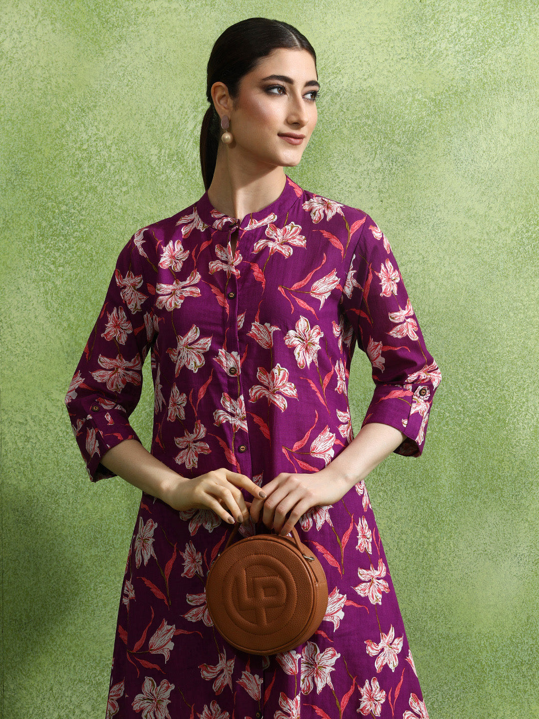 Floral Printed A-Line Kurta & Trousers Sets