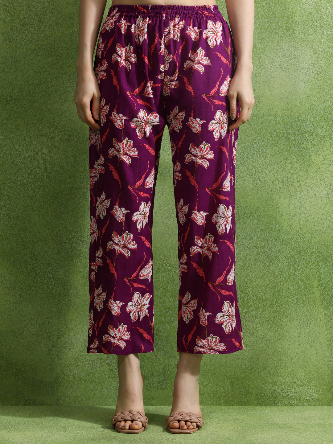 Floral Printed A-Line Kurta & Trousers Sets