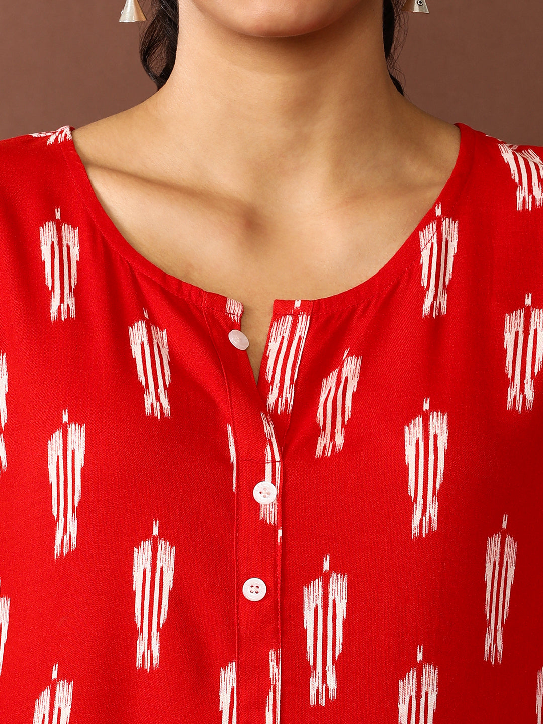 Floral Printed A-Line Tiered Ethnic Dress