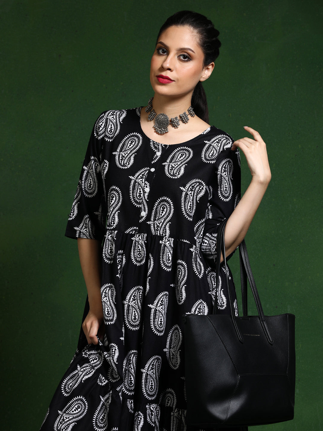 Floral Printed Anarkali Pure Cotton Dress