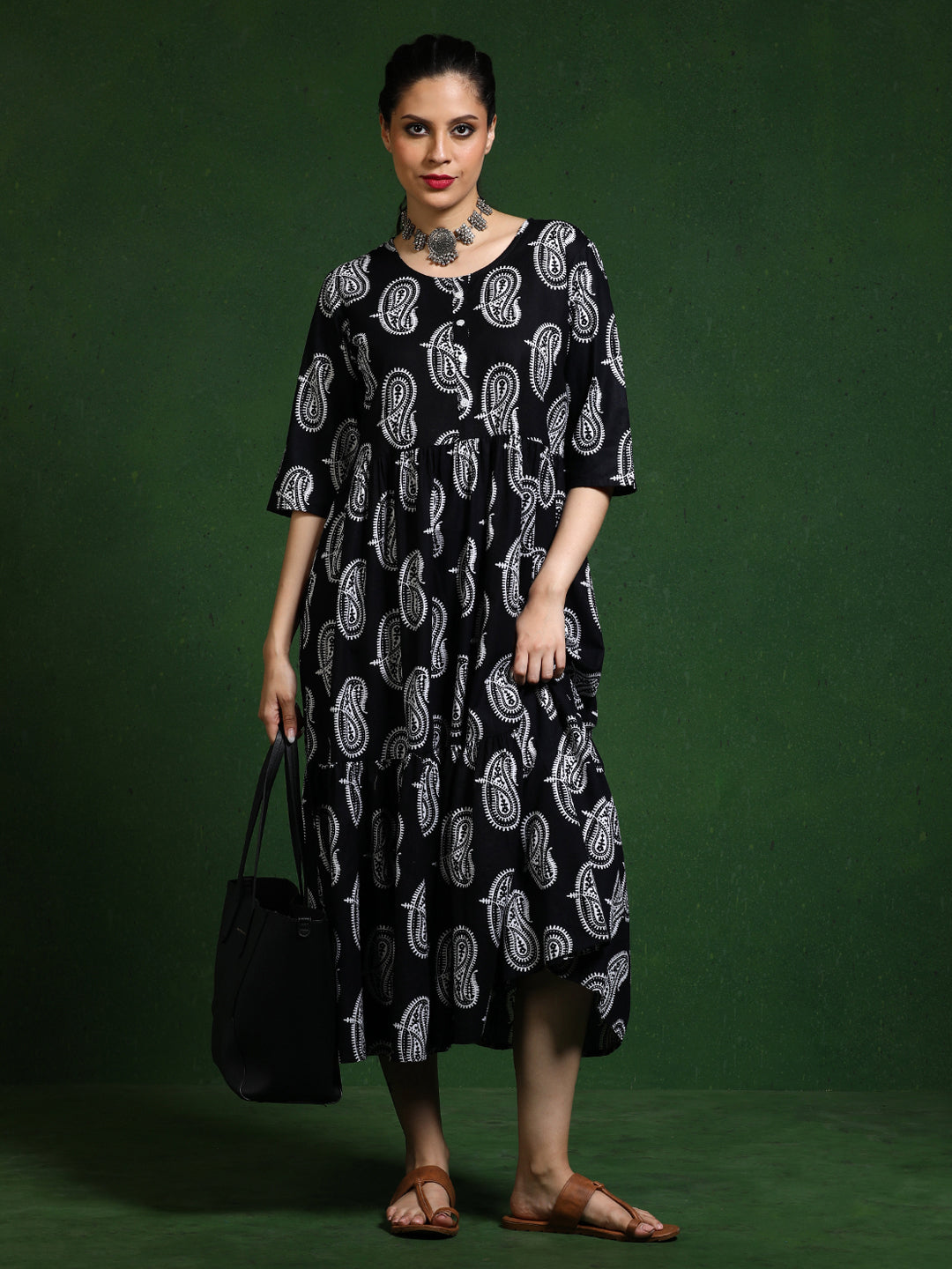 Floral Printed Anarkali Pure Cotton Dress