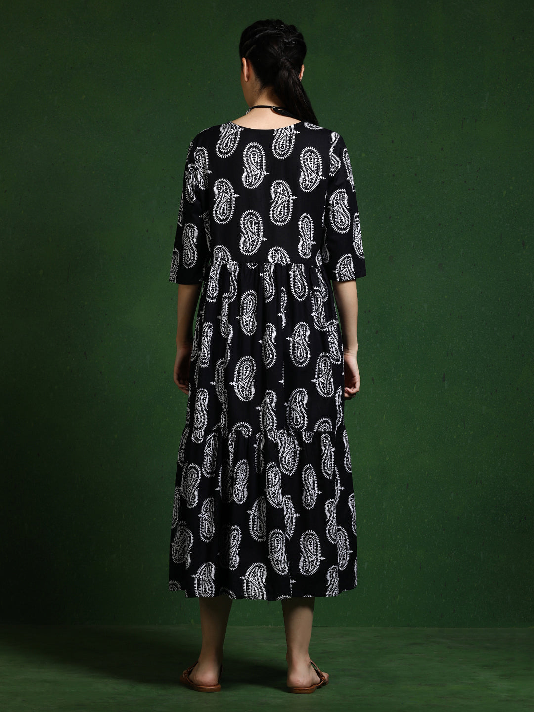 Floral Printed Anarkali Pure Cotton Dress