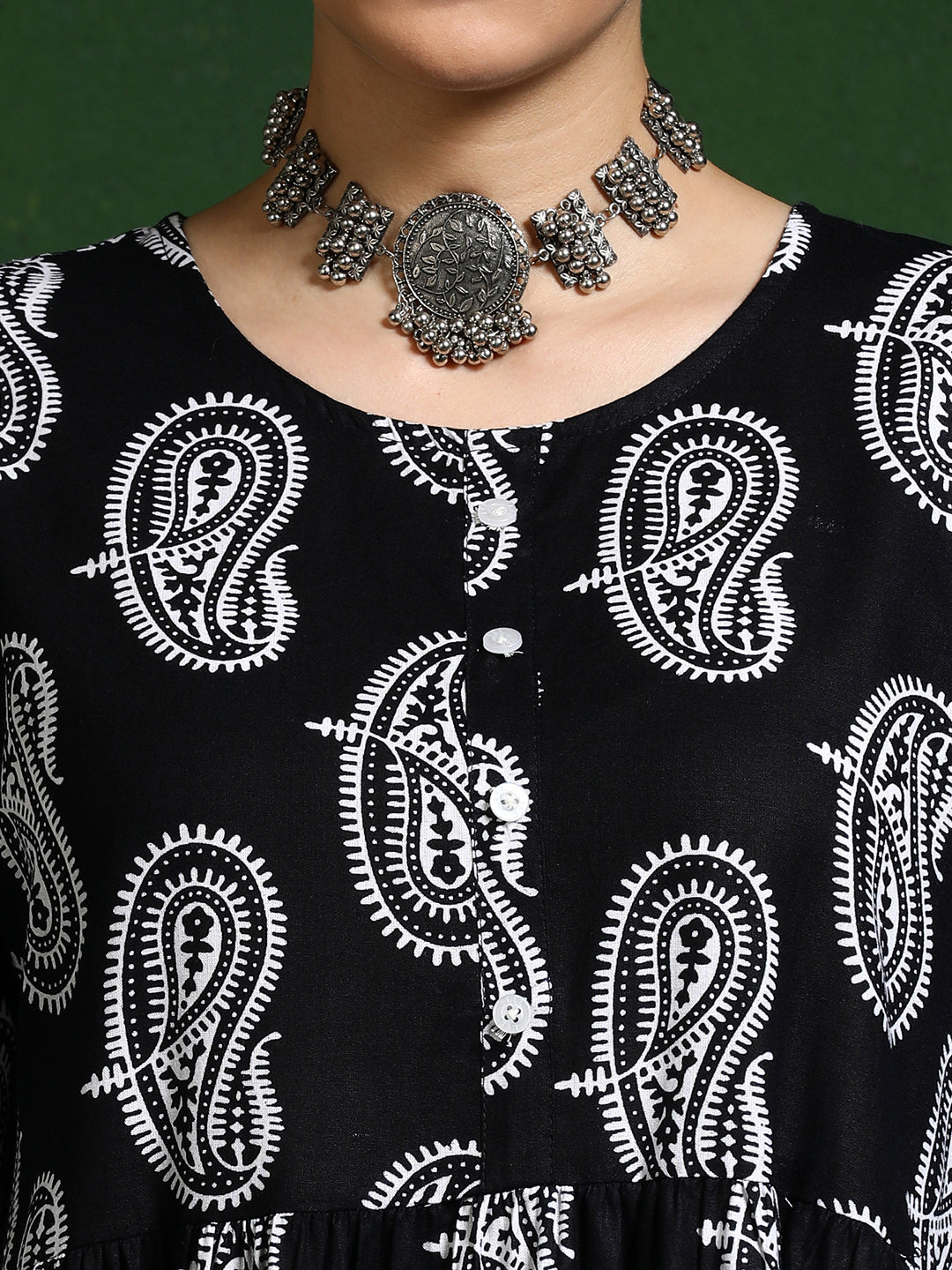 Floral Printed Anarkali Pure Cotton Dress