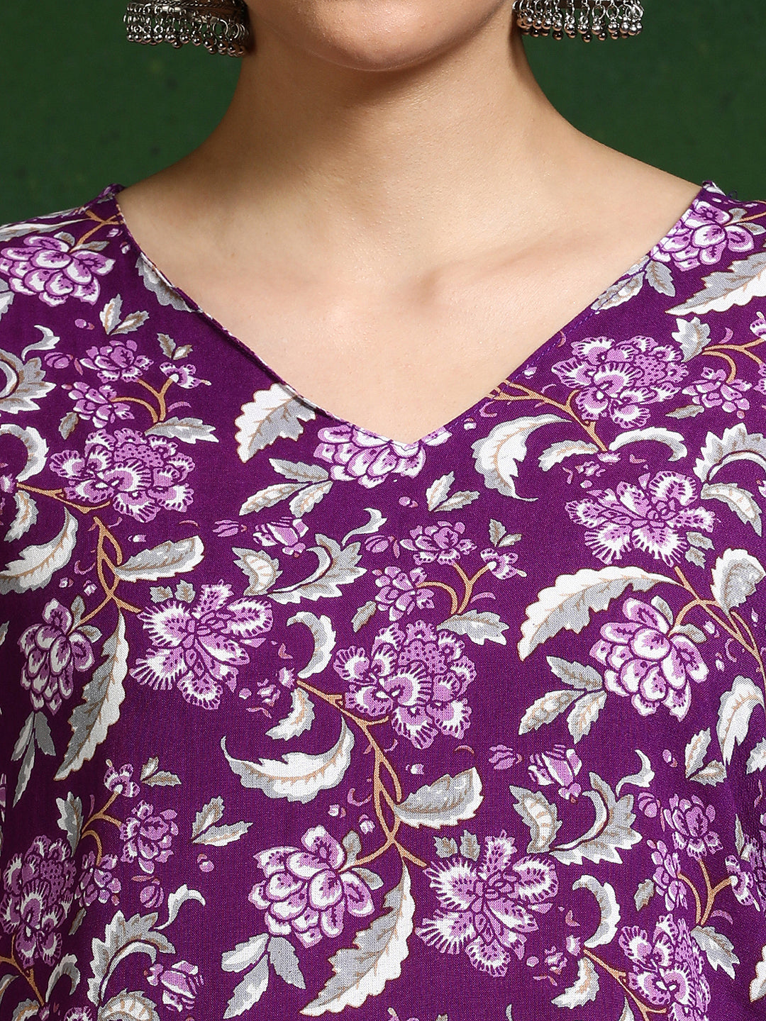 Floral Printed A-Line Kurta & Trousers Sets