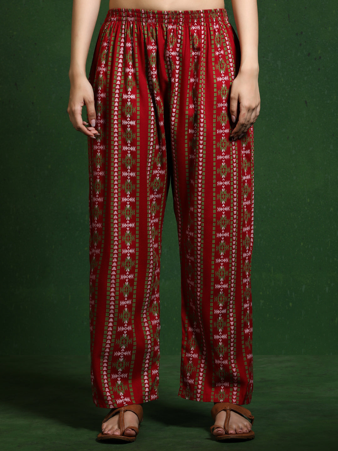 Floral Embroidered A-Line Kurta & Trousers Sets