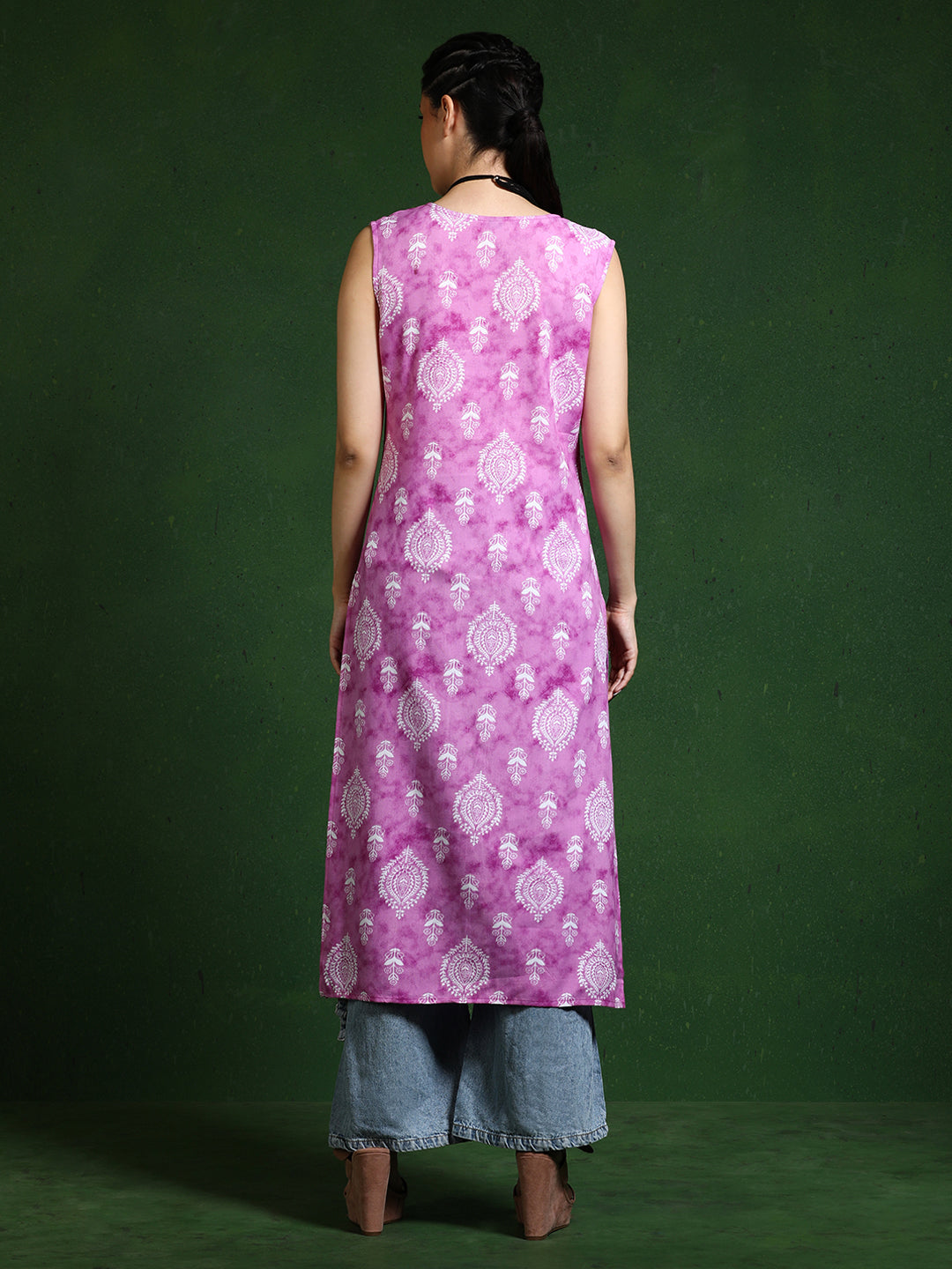 Floral Printed Straight Kurta