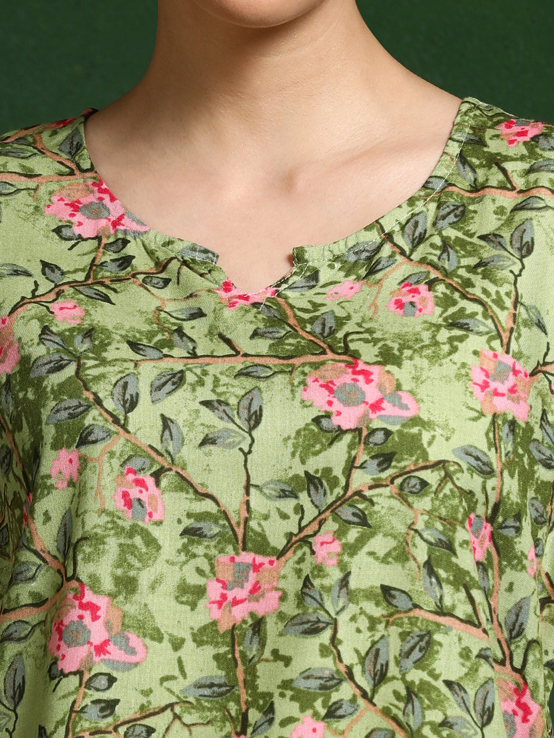 Floral Printed Straight Kurta