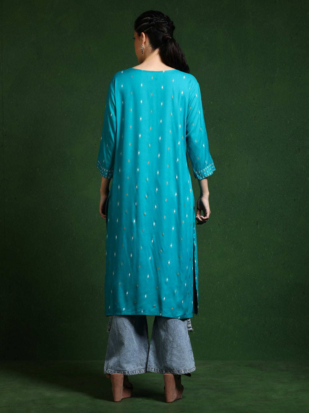 Floral Printed A-Line Kurta