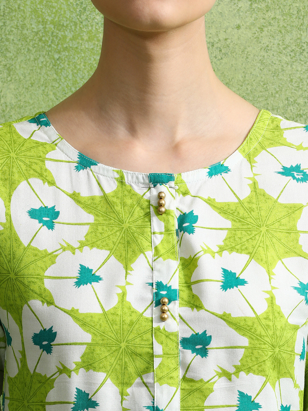 Floral Printed Straight Kurta