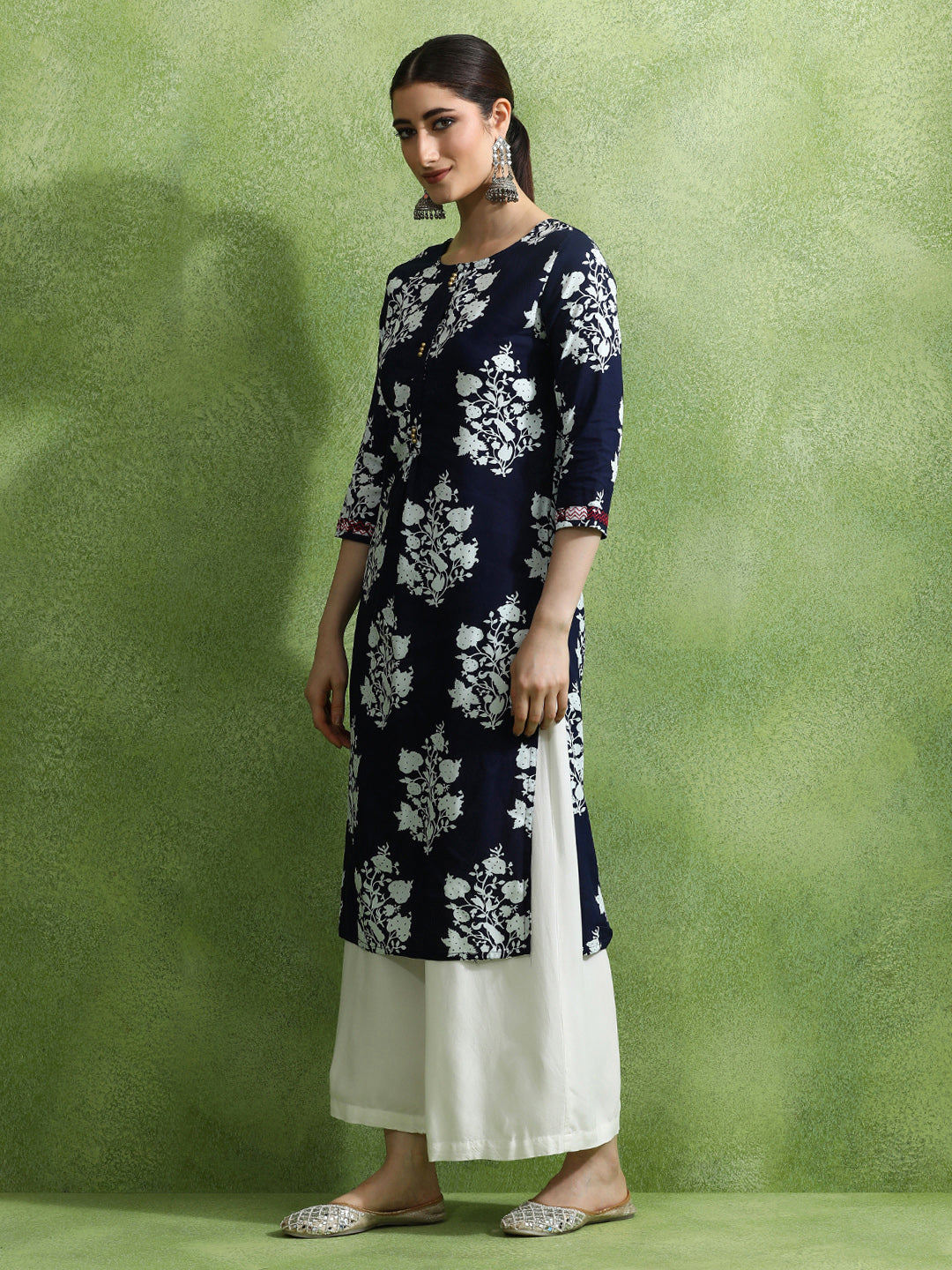 Floral Printed Straight Kurta