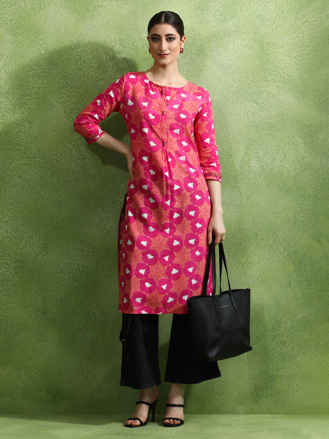Floral Printed Straight Kurta