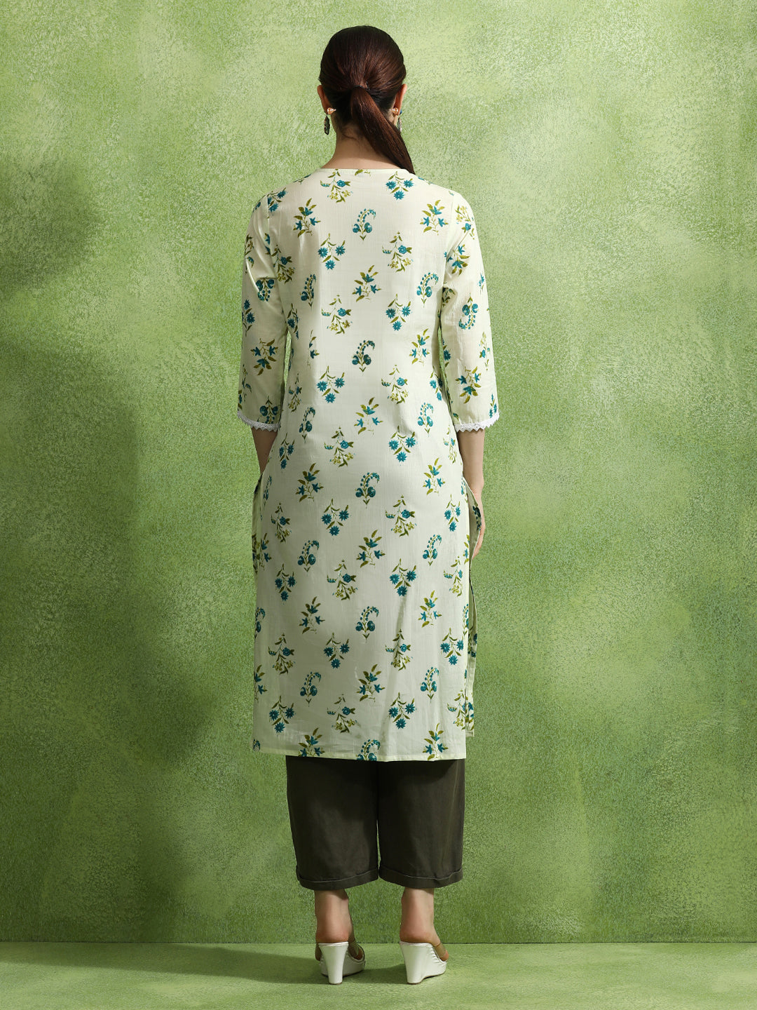 Floral Printed Straight Kurta