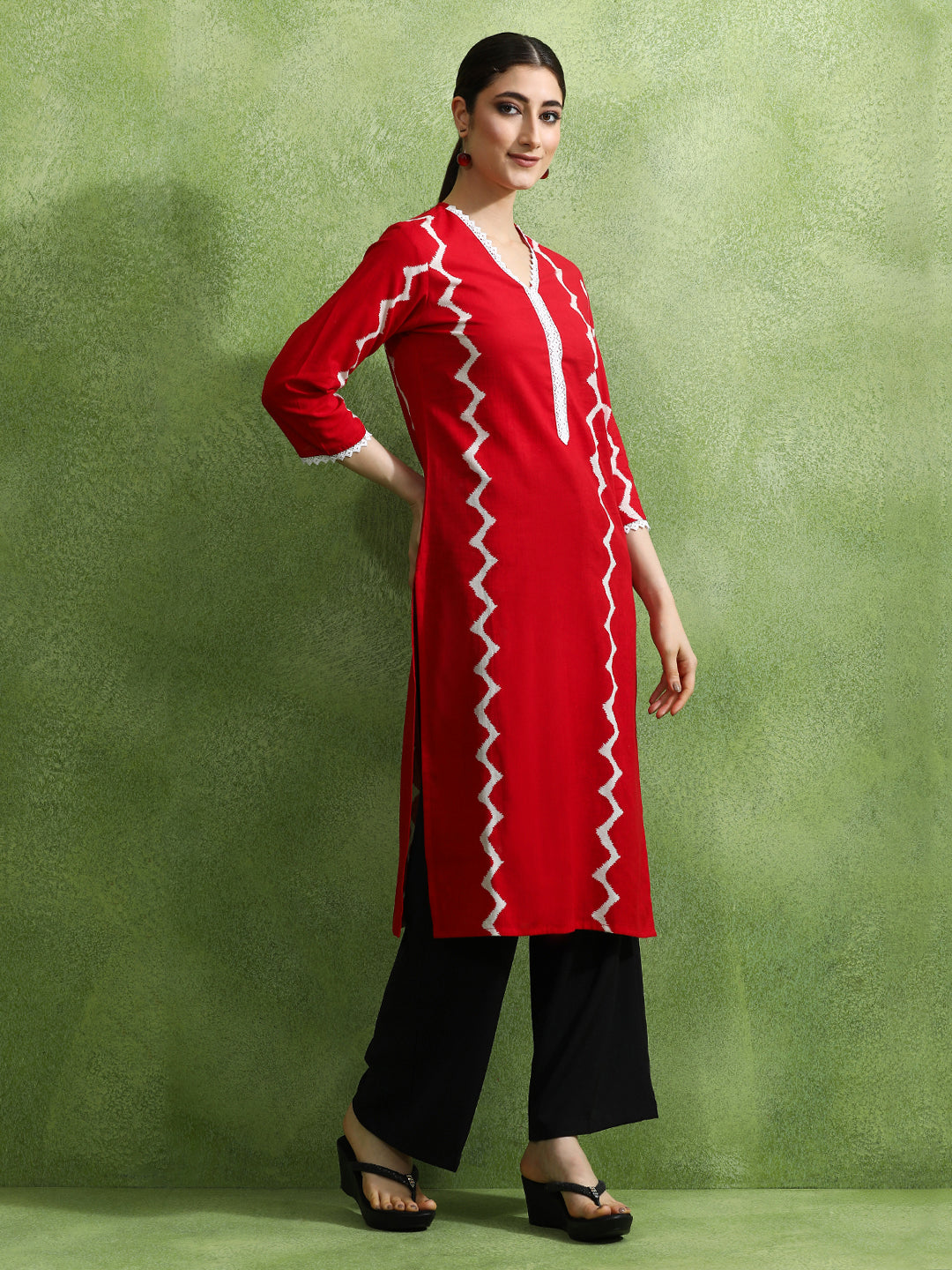 Floral Printed Straight Kurta
