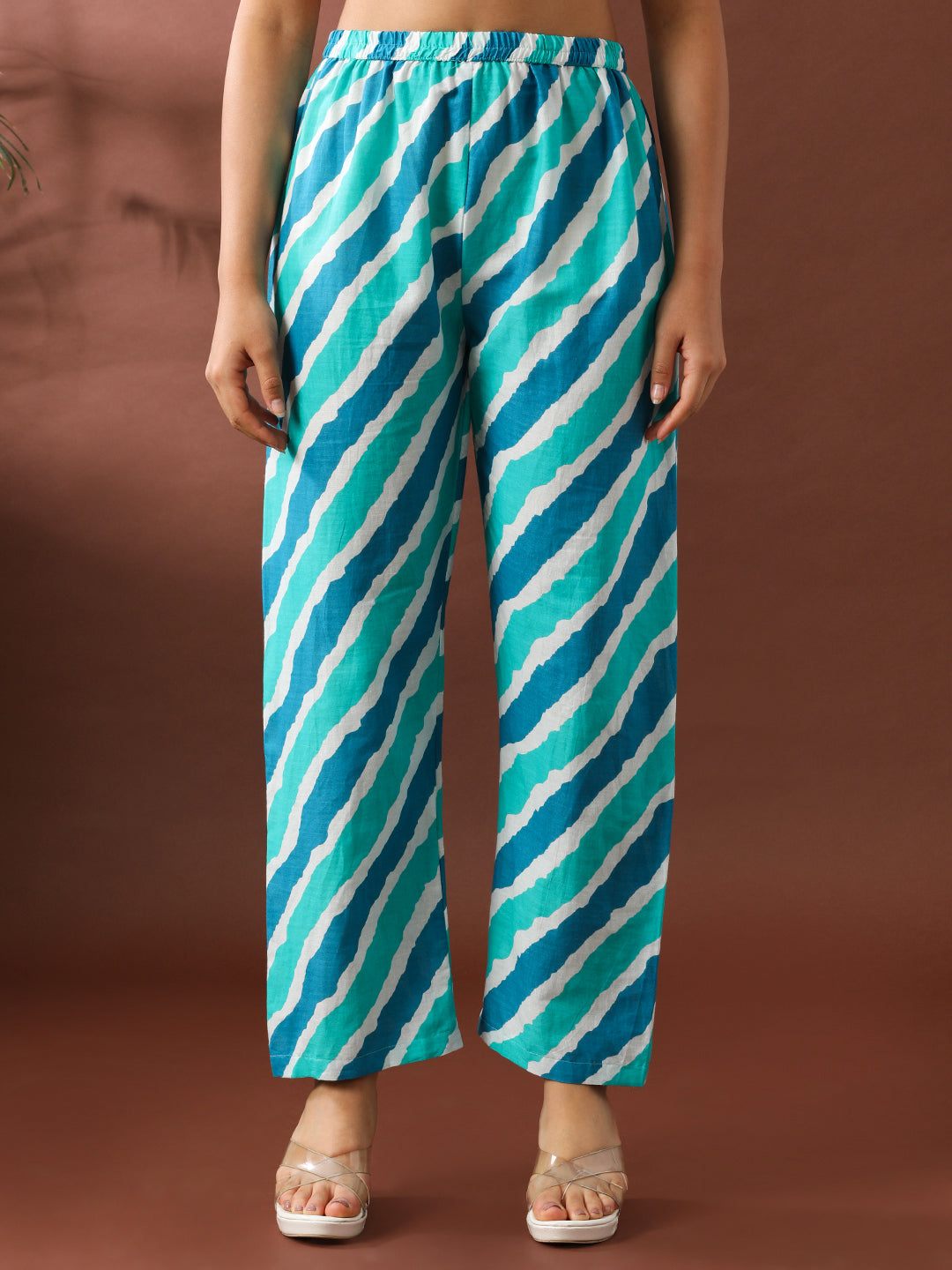 Floral Embroidered A-Line Pure Cotton Kurta & Trousers Sets