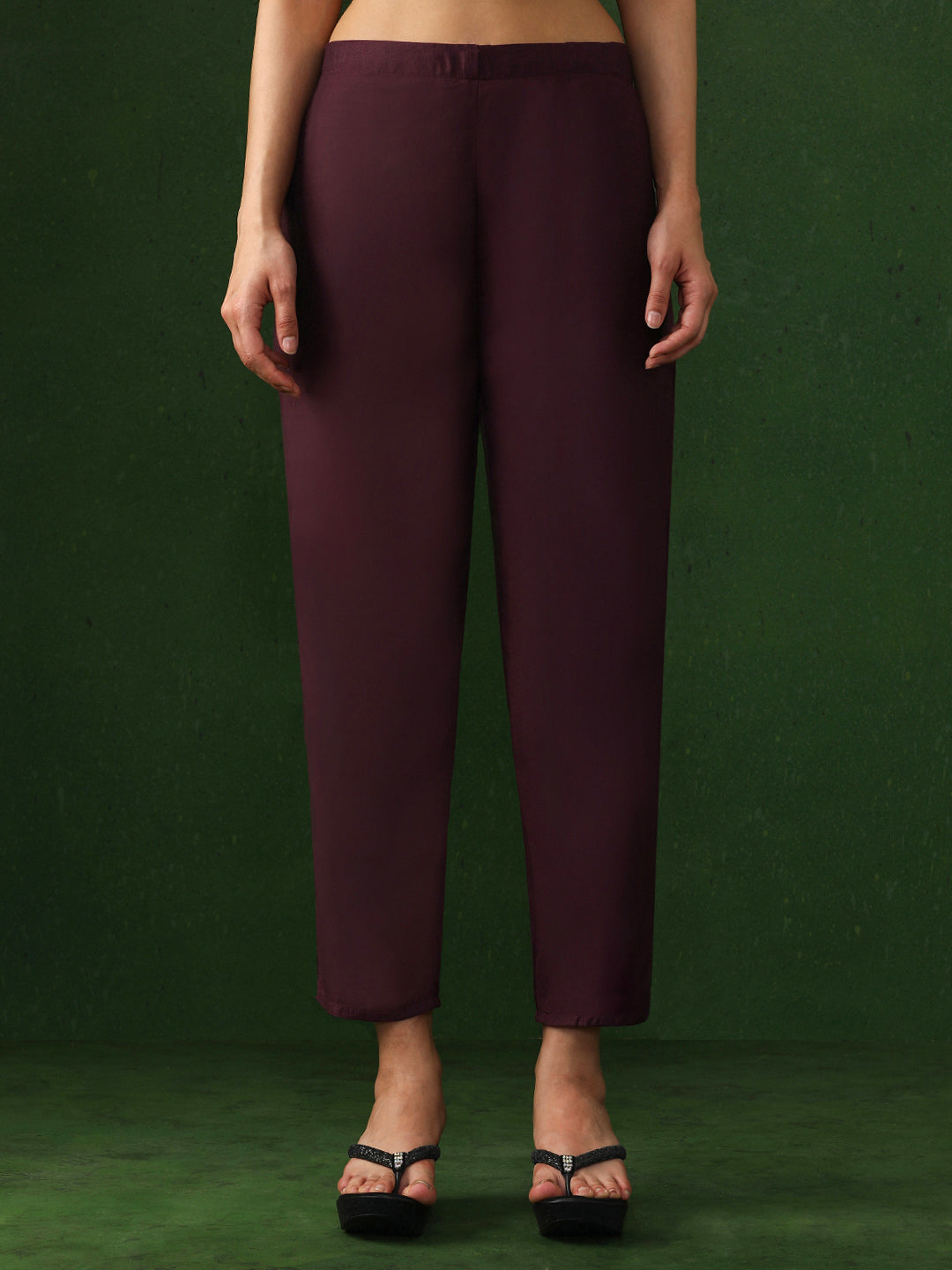 Floral Embroidered Straight Chanderi Silk Kurta & Trousers Sets