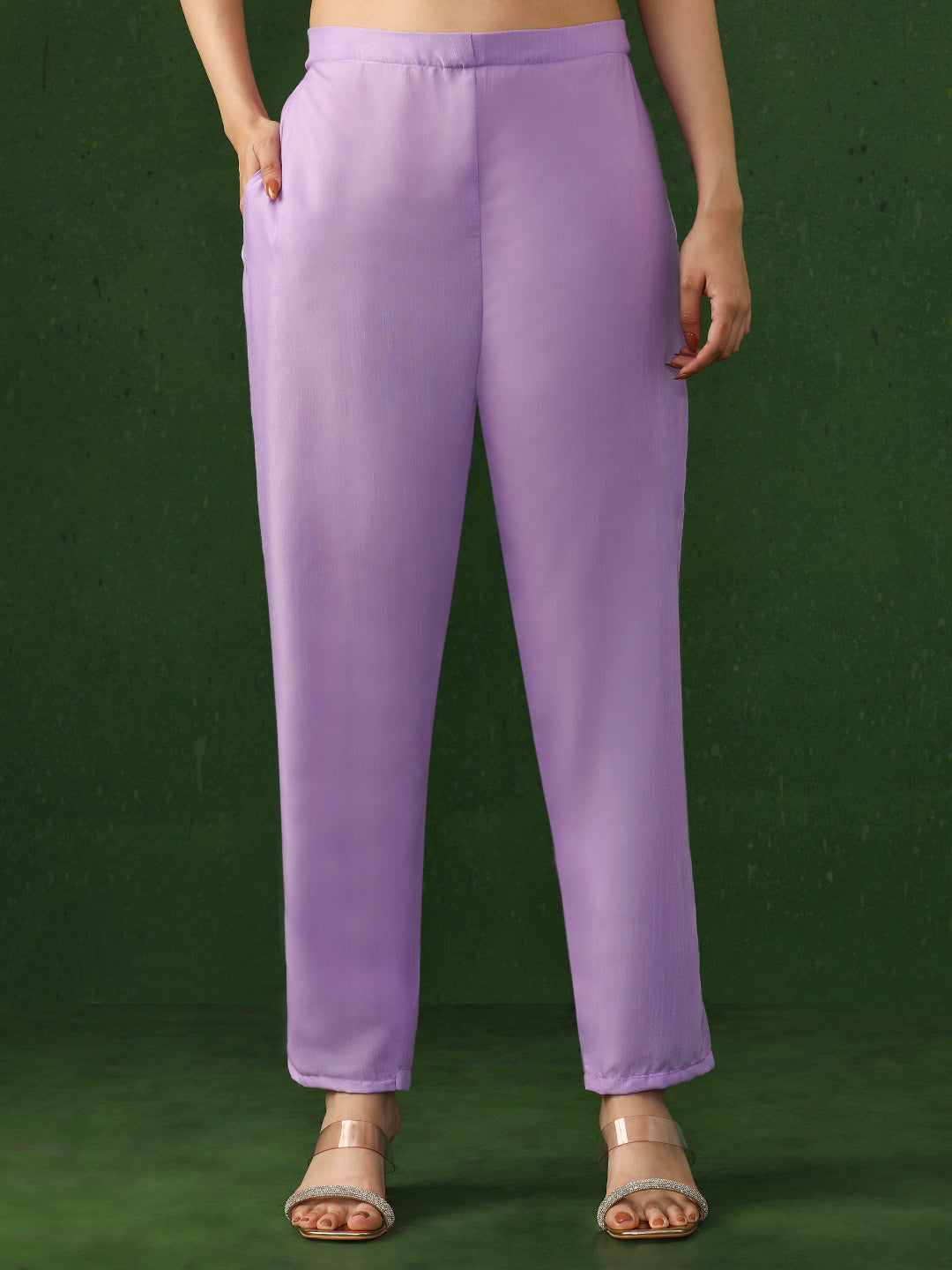 Floral Embroidered Straight Kurta & Trousers Sets