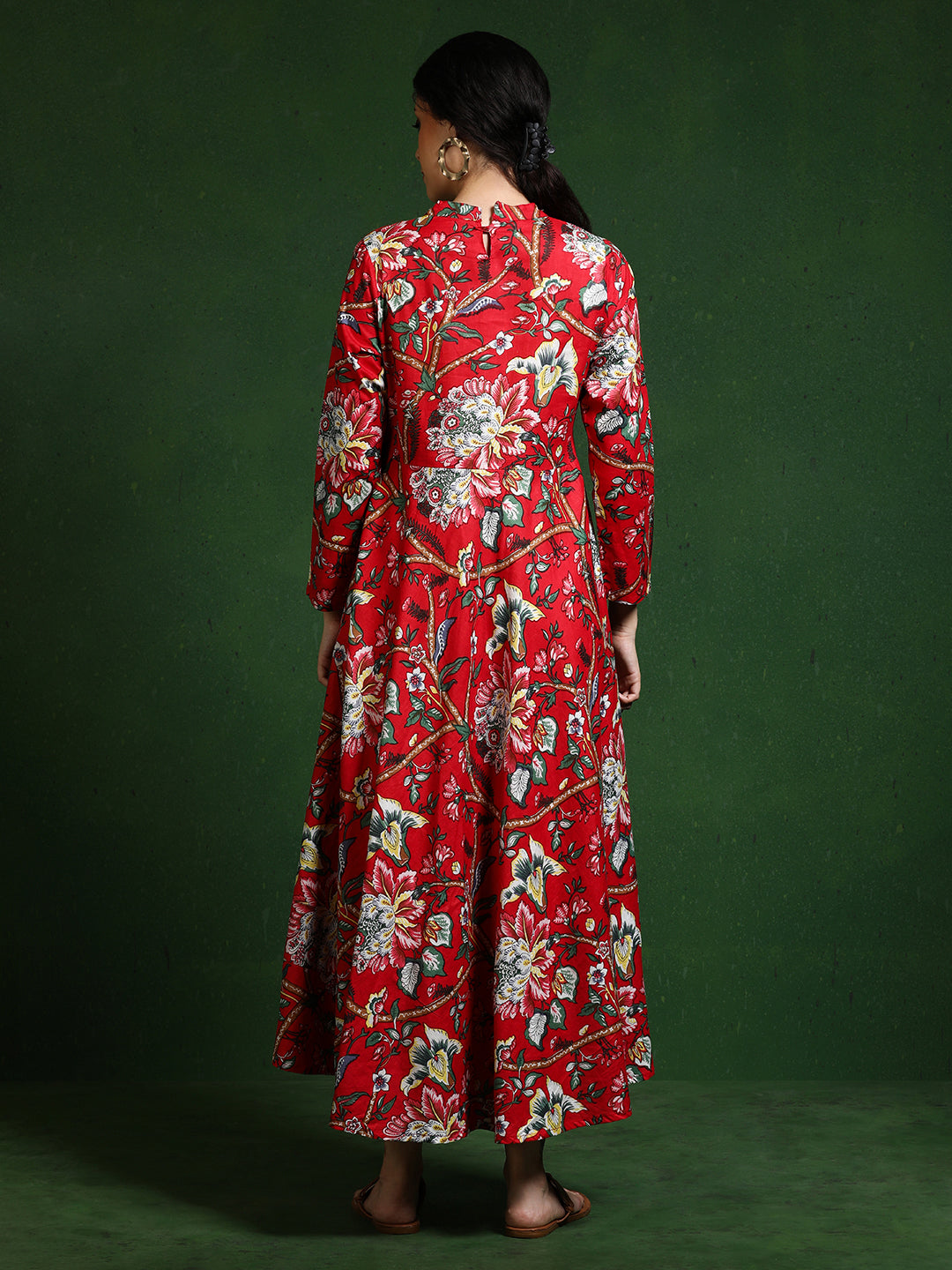 Floral Printed A-Line Pure Cotton Dress
