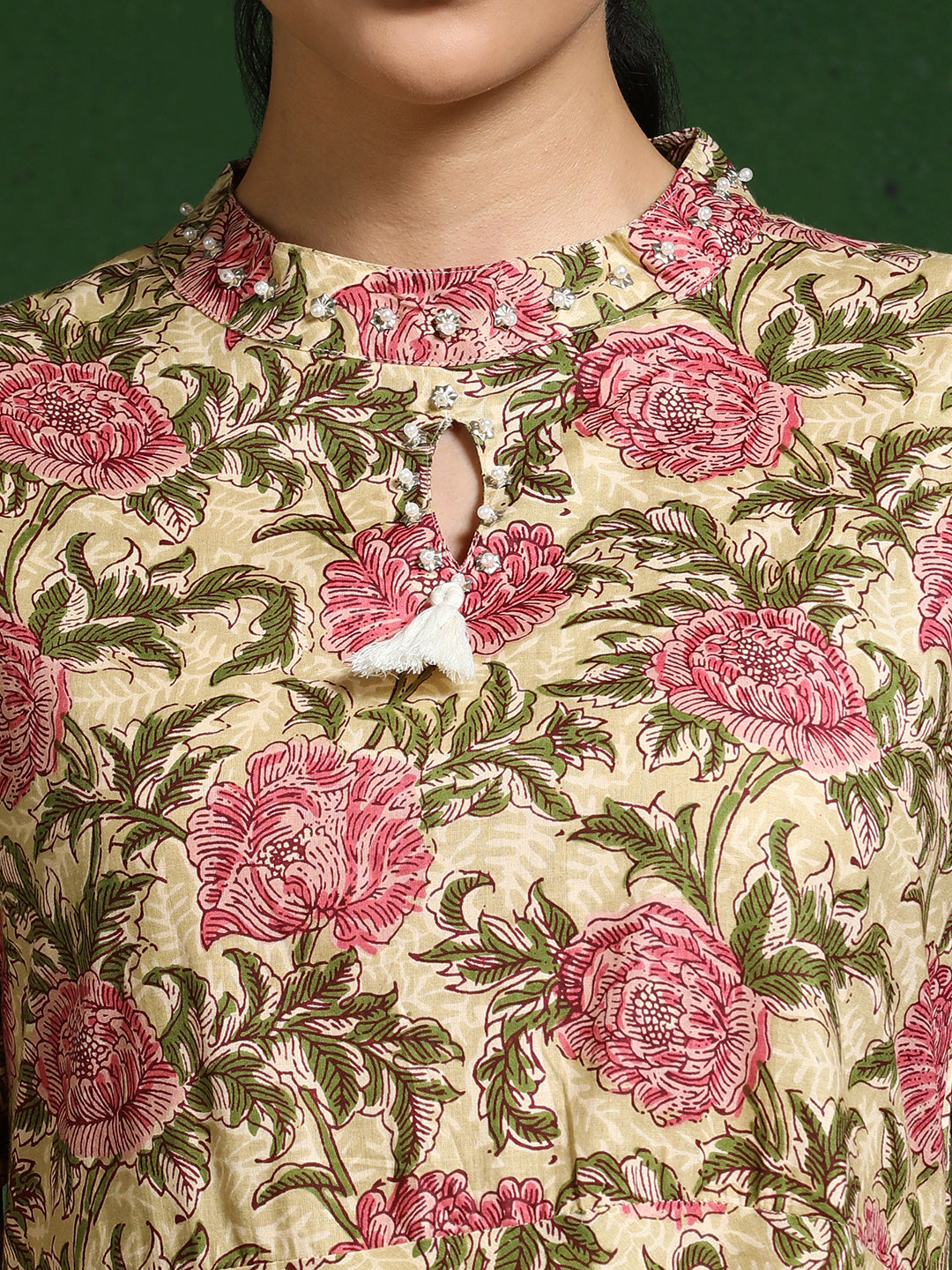 Floral Printed A-Line Pure Cotton Dress