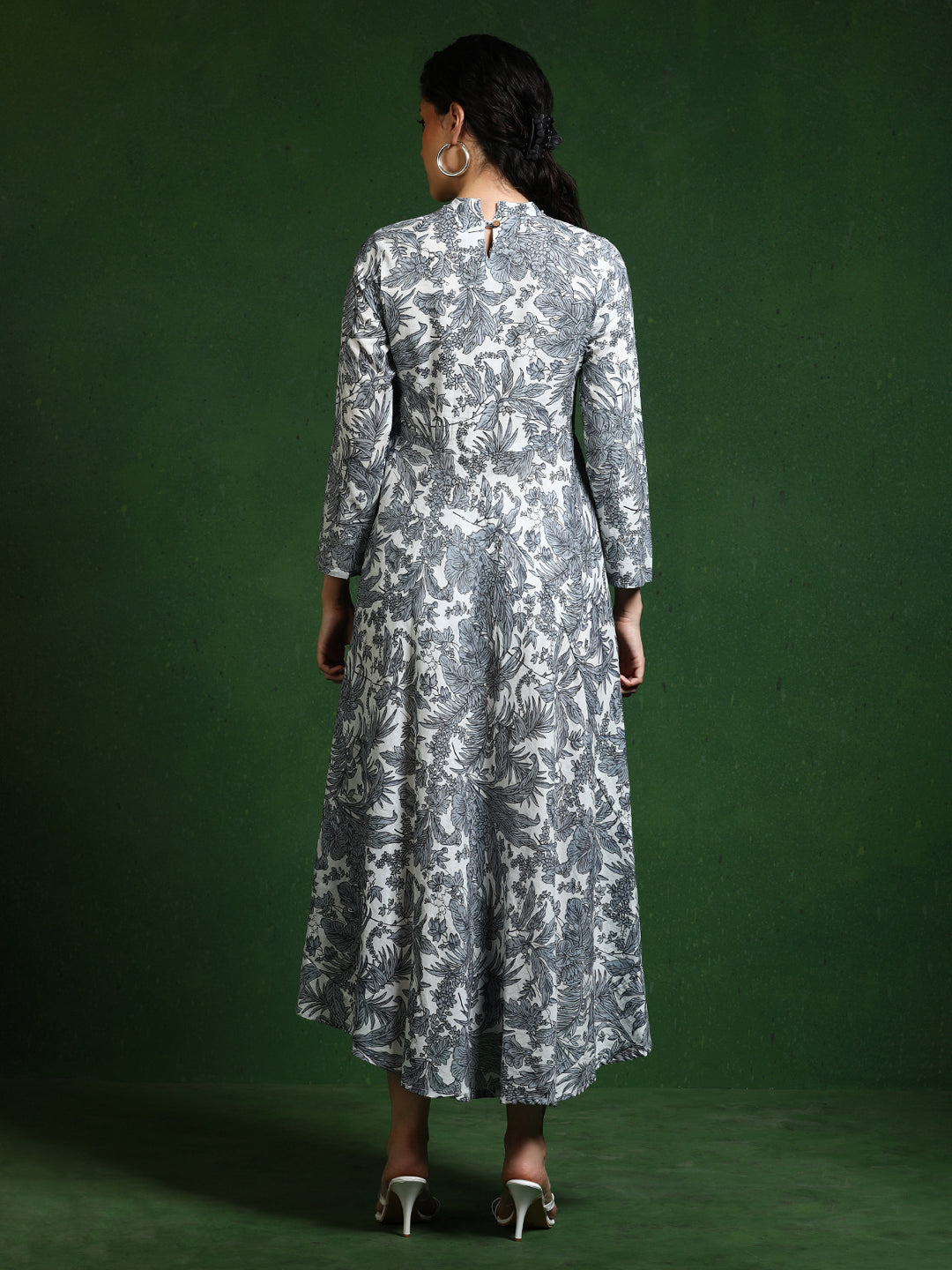 Floral Printed A-Line Pure Cotton Dress