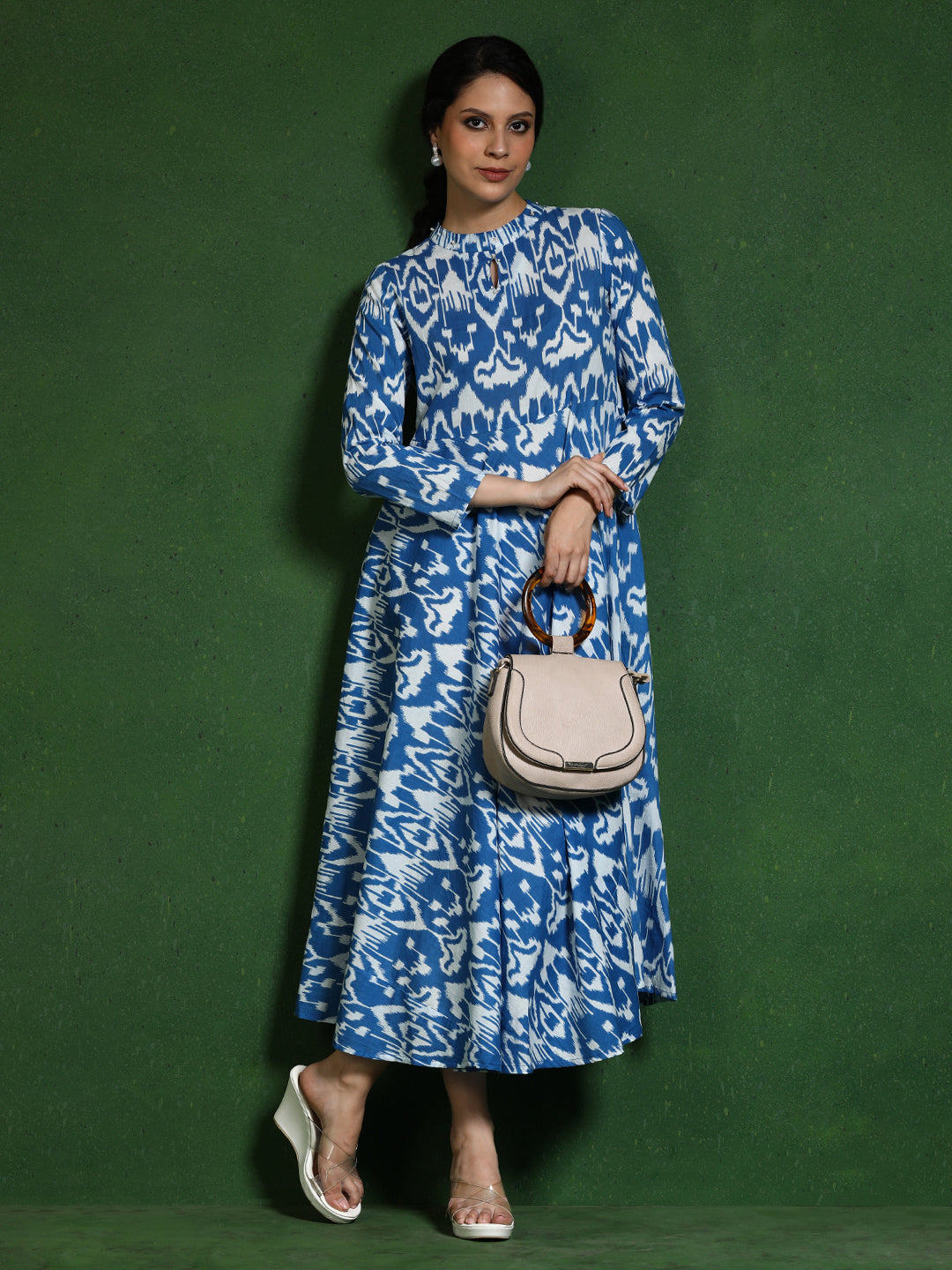 Floral Printed A-Line Pure Cotton Dress