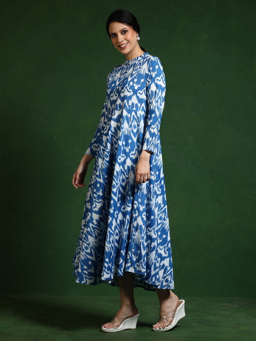 Floral Printed A-Line Pure Cotton Dress