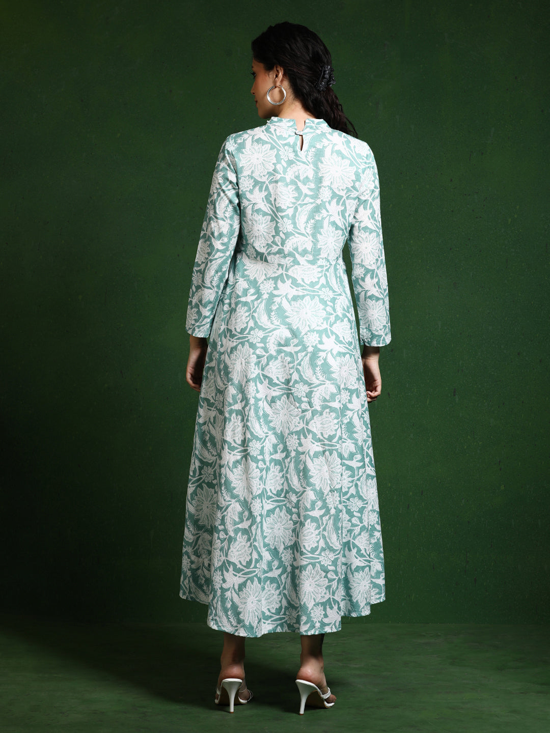 Floral Printed A-Line Pure Cotton Dress