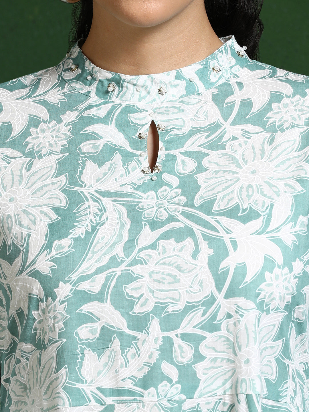 Floral Printed A-Line Pure Cotton Dress