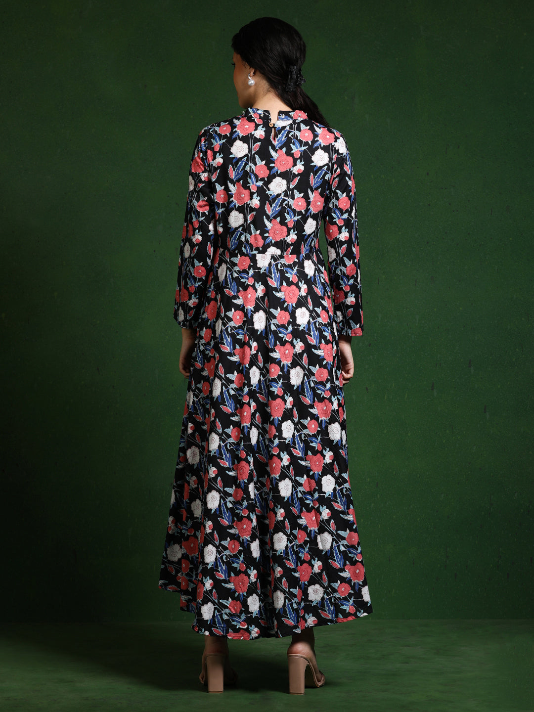 Floral Printed A-Line Pure Cotton Dress