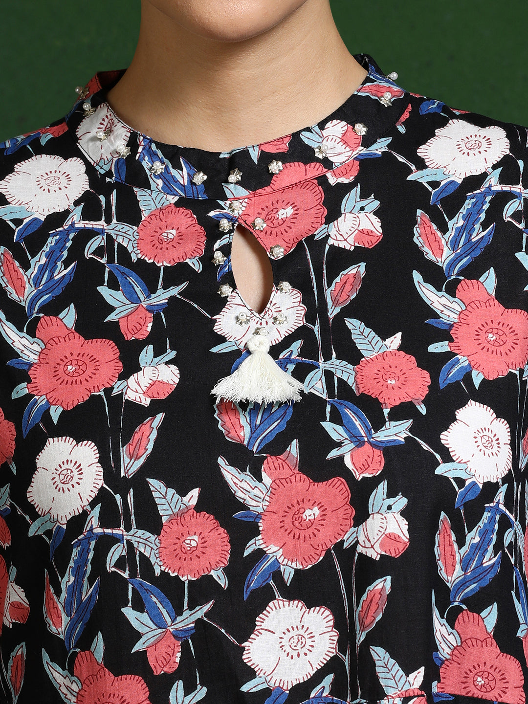 Floral Printed A-Line Pure Cotton Dress